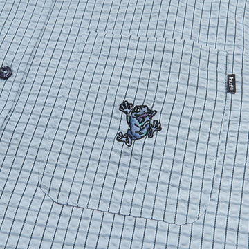 HUF Stuck On You Plaid Shirt - Ice Blue