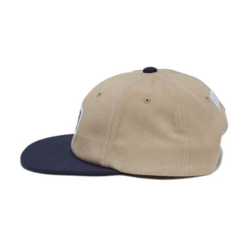 HUF Serif H 6 Panel Snapback Hat - Khaki