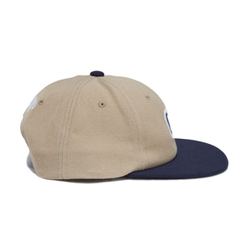 HUF Serif H 6 Panel Snapback Hat - Khaki