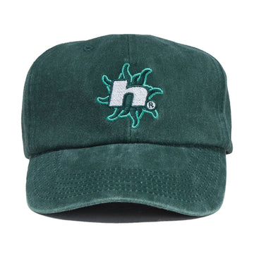 HUF Sol Denim 6 Panel CV Washed Hat - Forest Green