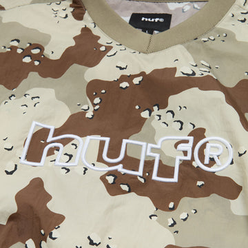 HUF 89 Pullover Camo Long Sleeve Wind Shirt - Brown