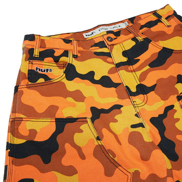 HUF Kinda Loose Double Knee Camo Shorts - Lava