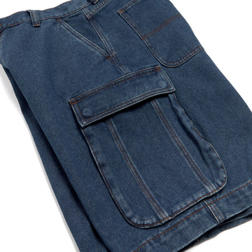 HUF Oval Denim Cargo Shorts - Indigo