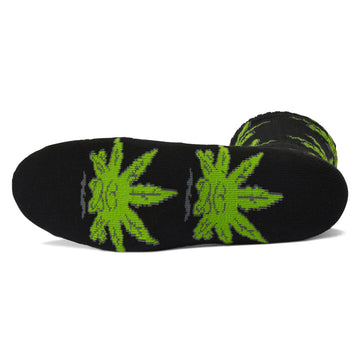 HUF Green Buddy Crew Socks - Black II