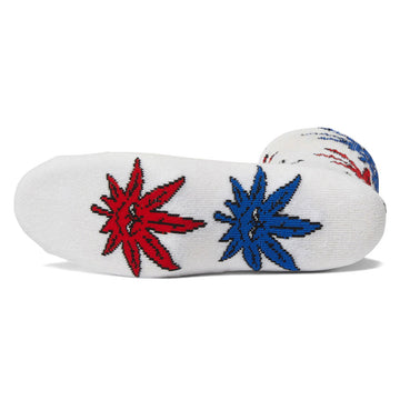 HUF Green Buddy Multi Socks - White