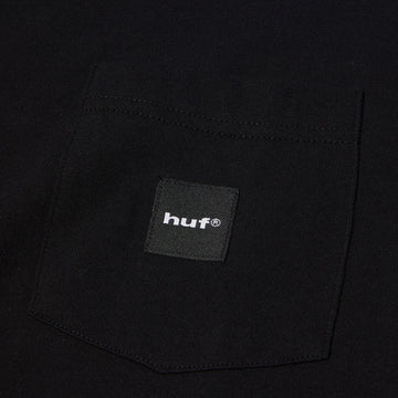 HUF Box Logo Pocket T-Shirt - Black/Black