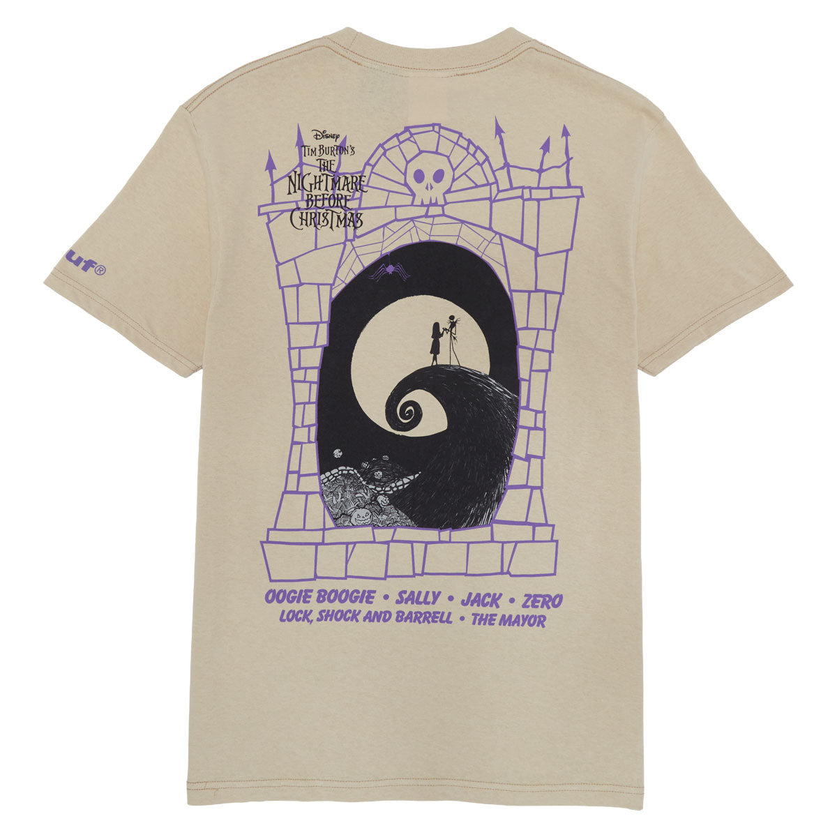 HUF x Nightmare Before Christmas Cast T-Shirt - Sand