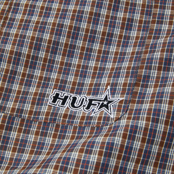HUF Galaxy Plaid Woven Shirt - Dark Brown
