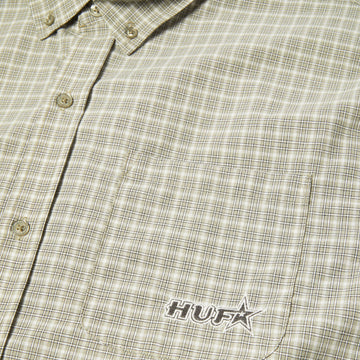 HUF Galaxy Plaid Woven Shirt - Stone