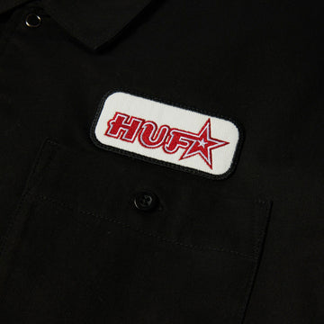 HUF Shadows Long Sleeve Work Shirt - Black