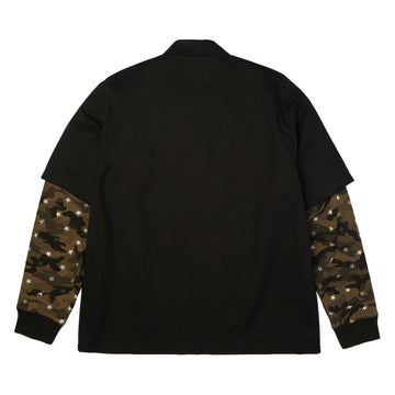HUF Shadows Long Sleeve Work Shirt - Black