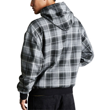 HUF Arch Plaid Full Zip Hoodie - Black