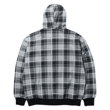 HUF Arch Plaid Full Zip Hoodie - Black