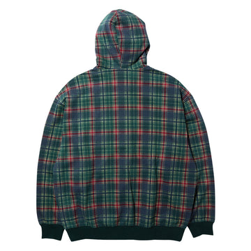 HUF Arch Plaid Full Zip Hoodie - Forest
