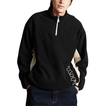 HUF Basecamp Quarter Zip Polar Fleece Sweatshirt - Black