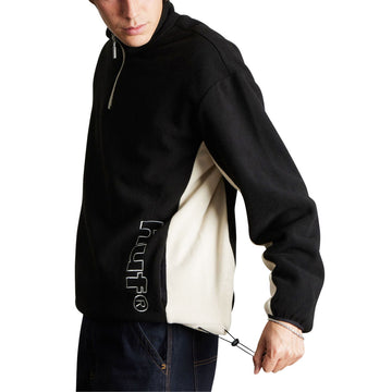 HUF Basecamp Quarter Zip Polar Fleece Sweatshirt - Black