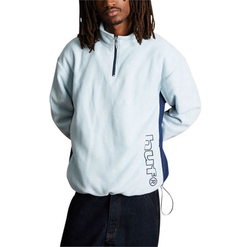 HUF Basecamp Quarter Zip Polar Fleece Sweatshirt - Sky Blue