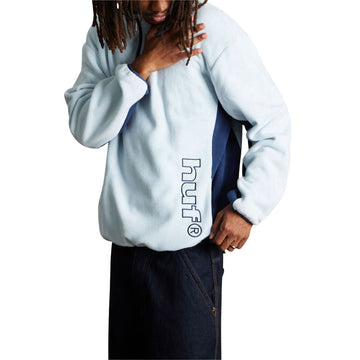 HUF Basecamp Quarter Zip Polar Fleece Sweatshirt - Sky Blue