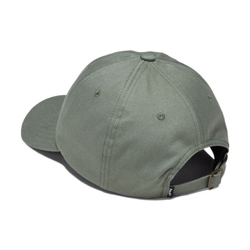 HUF 89 TT Logo 6 Panel CV Hat - Olive/White