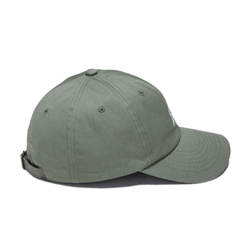 HUF 89 TT Logo 6 Panel CV Hat - Olive/White