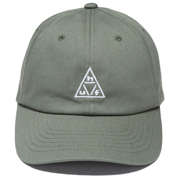 HUF 89 TT Logo 6 Panel CV Hat - Olive/White
