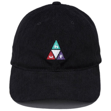 HUF Prism TT Cord 6 Panel CV Hat - Black