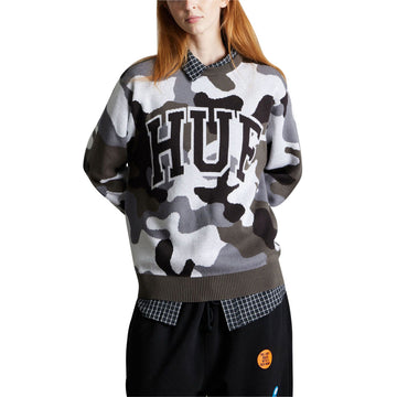 HUF Arch Jacquard Camo Crew Sweatshirt - Camo