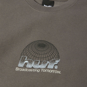HUF Worldwide Network Crew Sweatshirt - Dark Earth