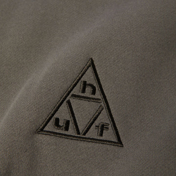 HUF Triple Triangle Embroidered Crew Sweatshirt - Dark Earth/Brown