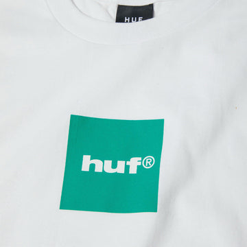 HUF Box Logo T-Shirt - White/Teal