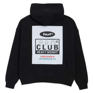 HUF x Pro Club Heavyweight Hoodie - Black