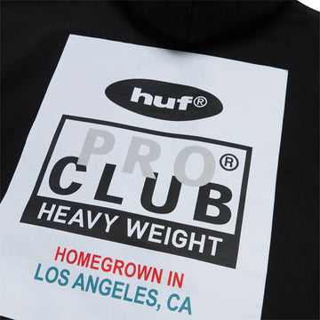 HUF x Pro Club Heavyweight Hoodie - Black