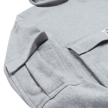 HUF x Pro Club Multi Pocket Hoodie - Heather Grey