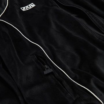 HUF x Pro Club Velour Track Jacket - Black