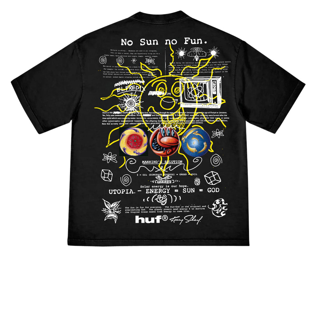 HUF x Kenny Scharf Philosophy T-Shirt - Black – CCS