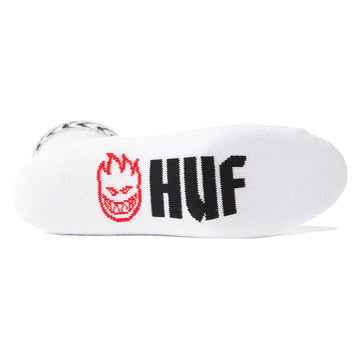 HUF x Spitfire Spiral Socks - White