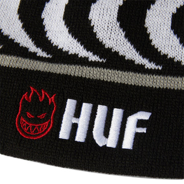 HUF x Spitfire Skull Beanie - Black