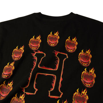 HUF x Spitfire Flame Galaxies T-Shirt - Black