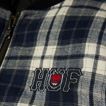 HUF x Spitfire Reversible Plaid Jacket - Navy/Black