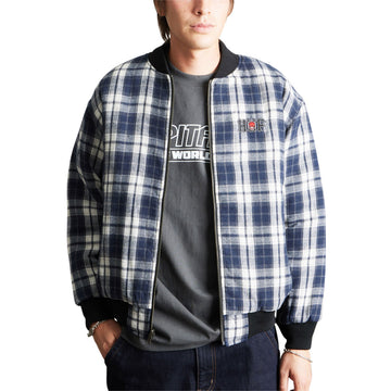 HUF x Spitfire Reversible Plaid Jacket - Navy/Black