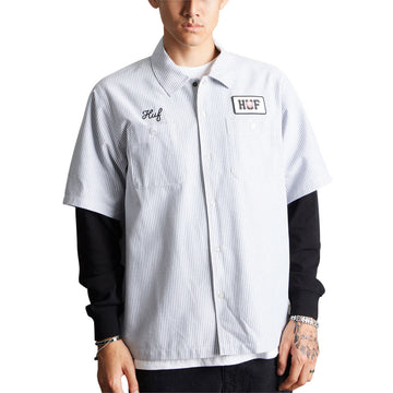 HUF x Spitfire Union Layered Work Shirt - Black/White