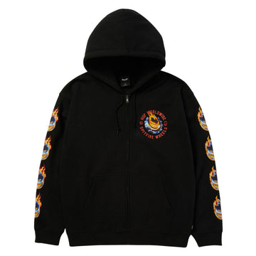 HUF x Spitfire Chrome Head Full Zip Hoodie - Black