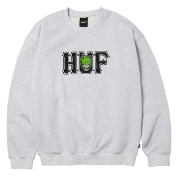 HUF x Spitfire Union Crewneck Sweatshirt - Heather Grey