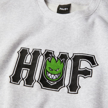 HUF x Spitfire Union Crewneck Sweatshirt - Heather Grey