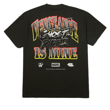 HUF x Marvel Ghost Rider Vengeance T-Shirt - Washed Black