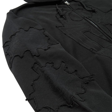 HUF x Spiderman Web Full Zip Washed Hoodie - Washed Black