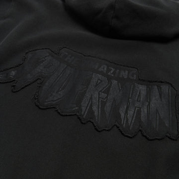 HUF x Spiderman Web Full Zip Washed Hoodie - Washed Black