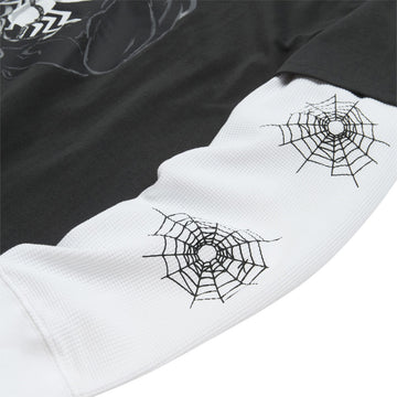 HUF x Spiderman Web Long Sleeve Double Layer Top T-Shirt - Black