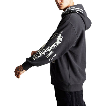 HUF x Aliens Facehugger Full Zip Washed Hoodie - Vintage Black