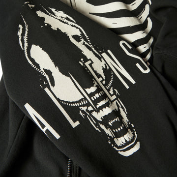 HUF x Aliens Facehugger Full Zip Washed Hoodie - Vintage Black